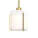 Hubbardton Forge - One Light Mini Pendant - Exos Glass - Modern Brass- Union Lighting Luminaires Decor