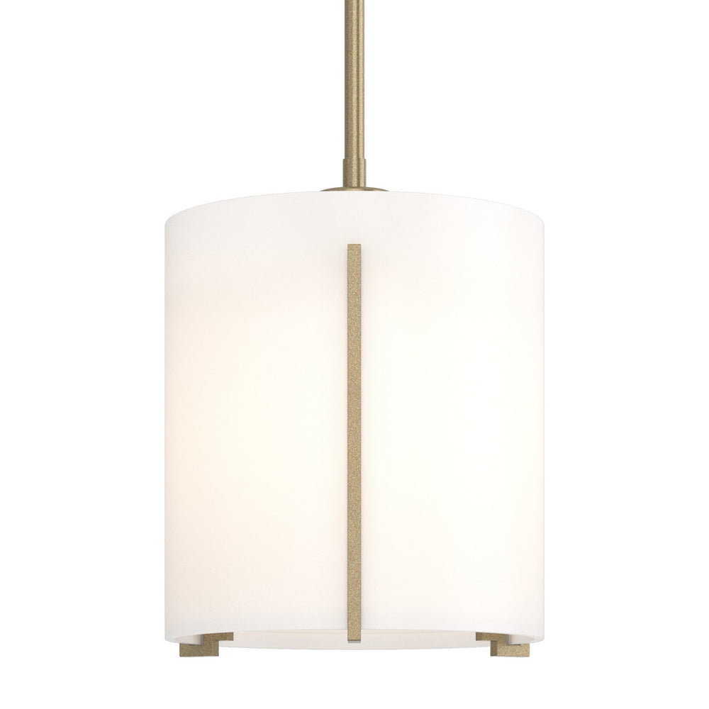 Hubbardton Forge - One Light Mini Pendant - Exos Glass - Soft Gold- Union Lighting Luminaires Decor