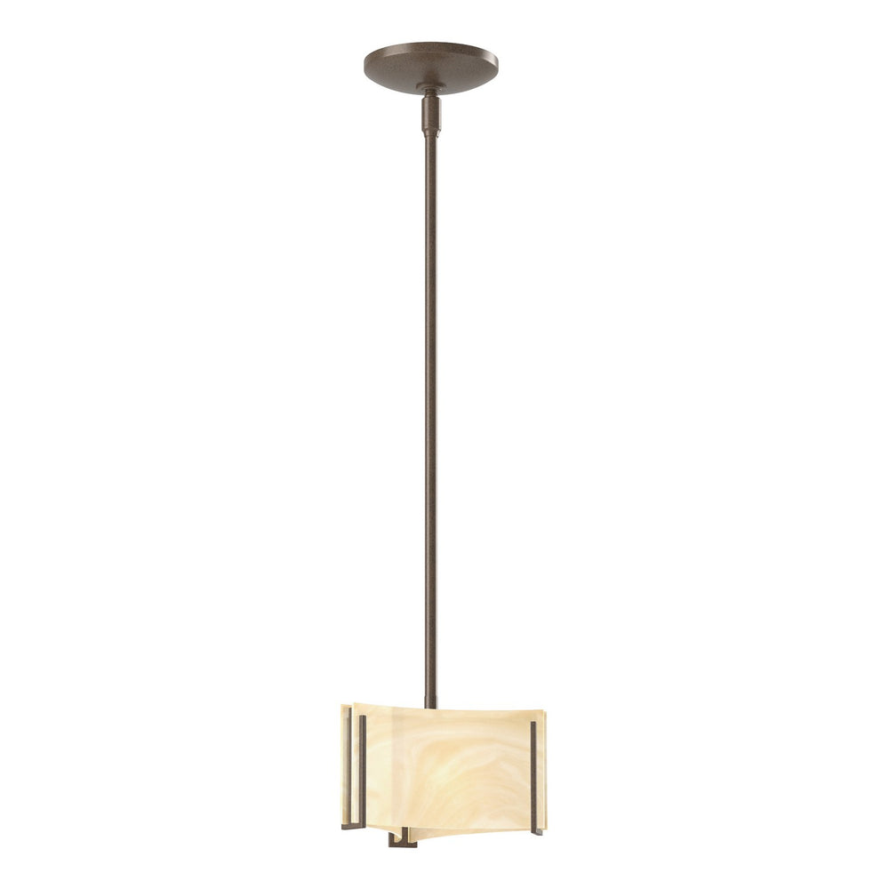 Hubbardton Forge - One Light Mini Pendant - Exos Glass - Bronze- Union Lighting Luminaires Decor