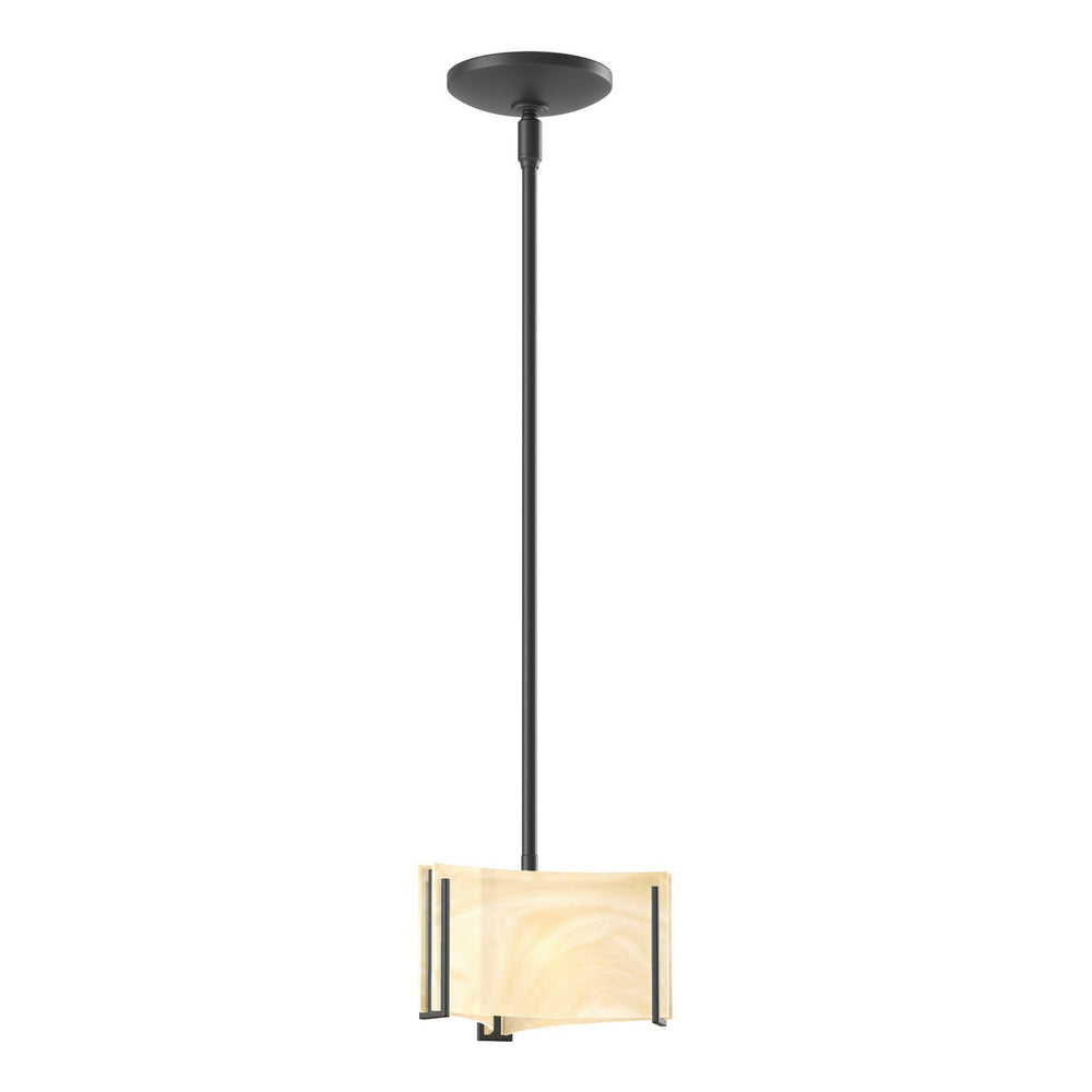 Hubbardton Forge - One Light Mini Pendant - Exos Glass - Black- Union Lighting Luminaires Decor