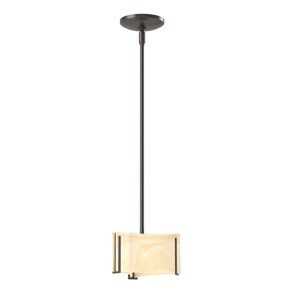 Hubbardton Forge - One Light Mini Pendant - Exos Glass - Oil Rubbed Bronze- Union Lighting Luminaires Decor