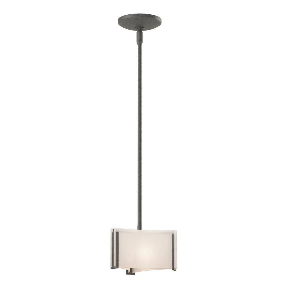 Hubbardton Forge - One Light Mini Pendant - Exos Glass - Natural Iron- Union Lighting Luminaires Decor