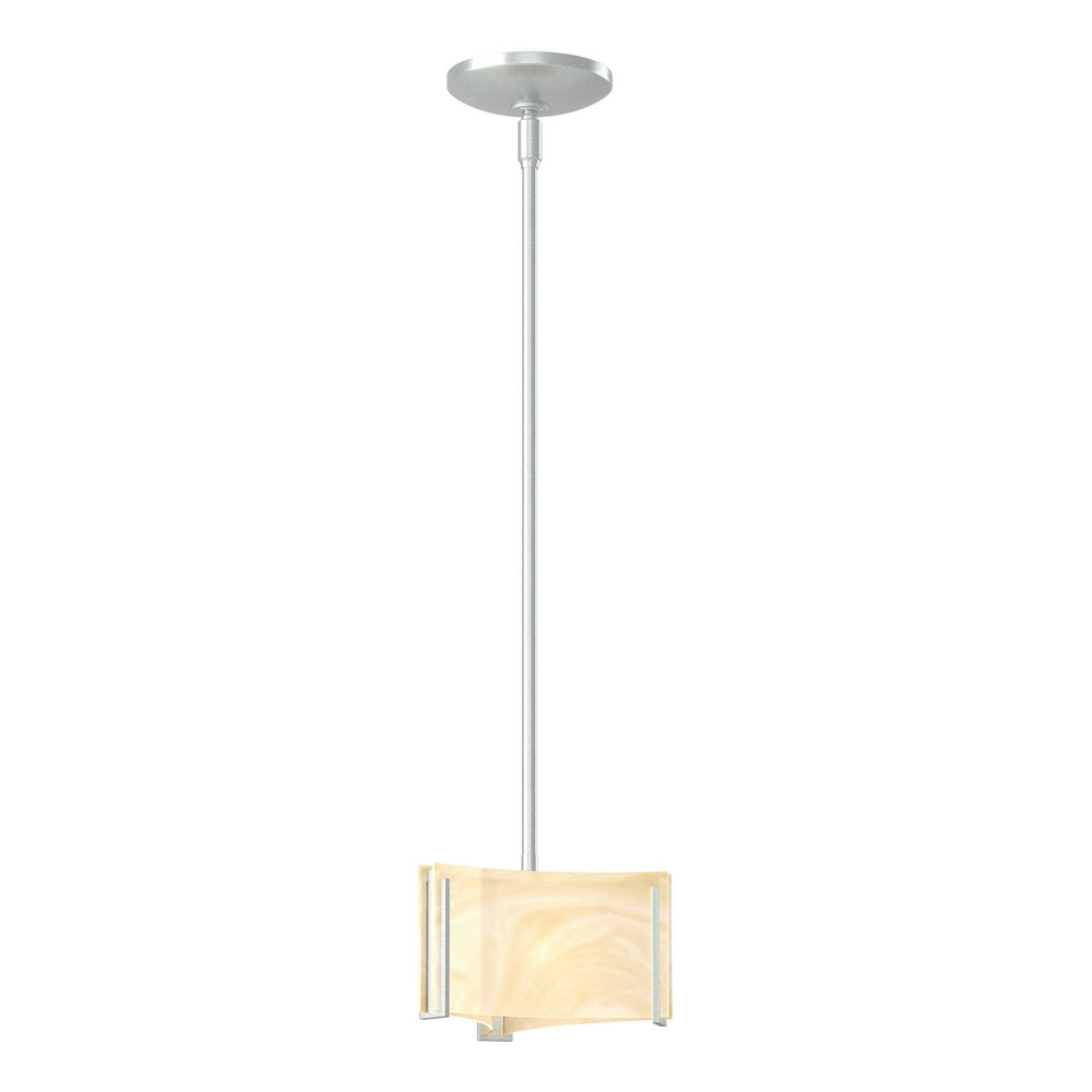 Hubbardton Forge - One Light Mini Pendant - Exos Glass - Vintage Platinum- Union Lighting Luminaires Decor