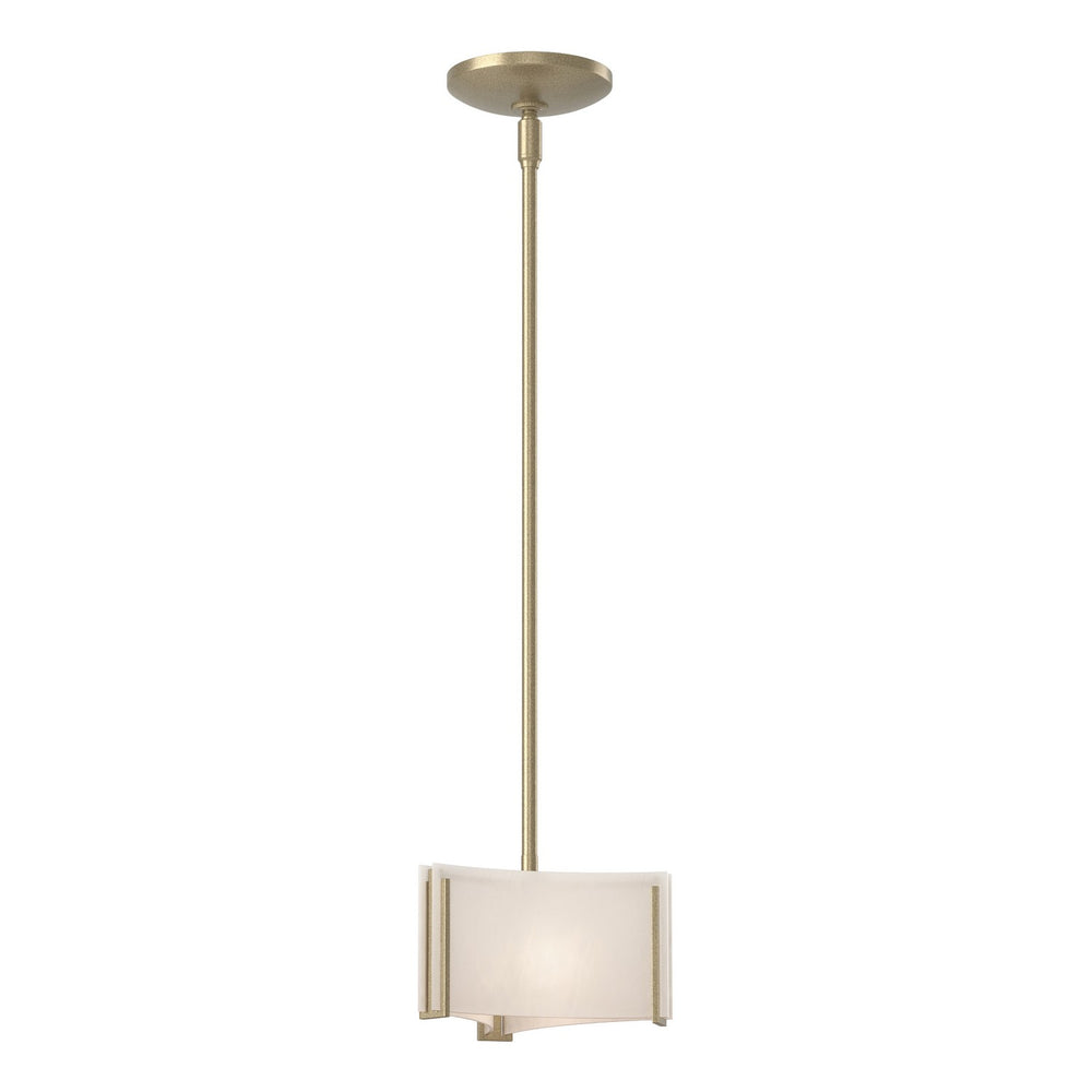 Hubbardton Forge - One Light Mini Pendant - Exos Glass - Soft Gold- Union Lighting Luminaires Decor