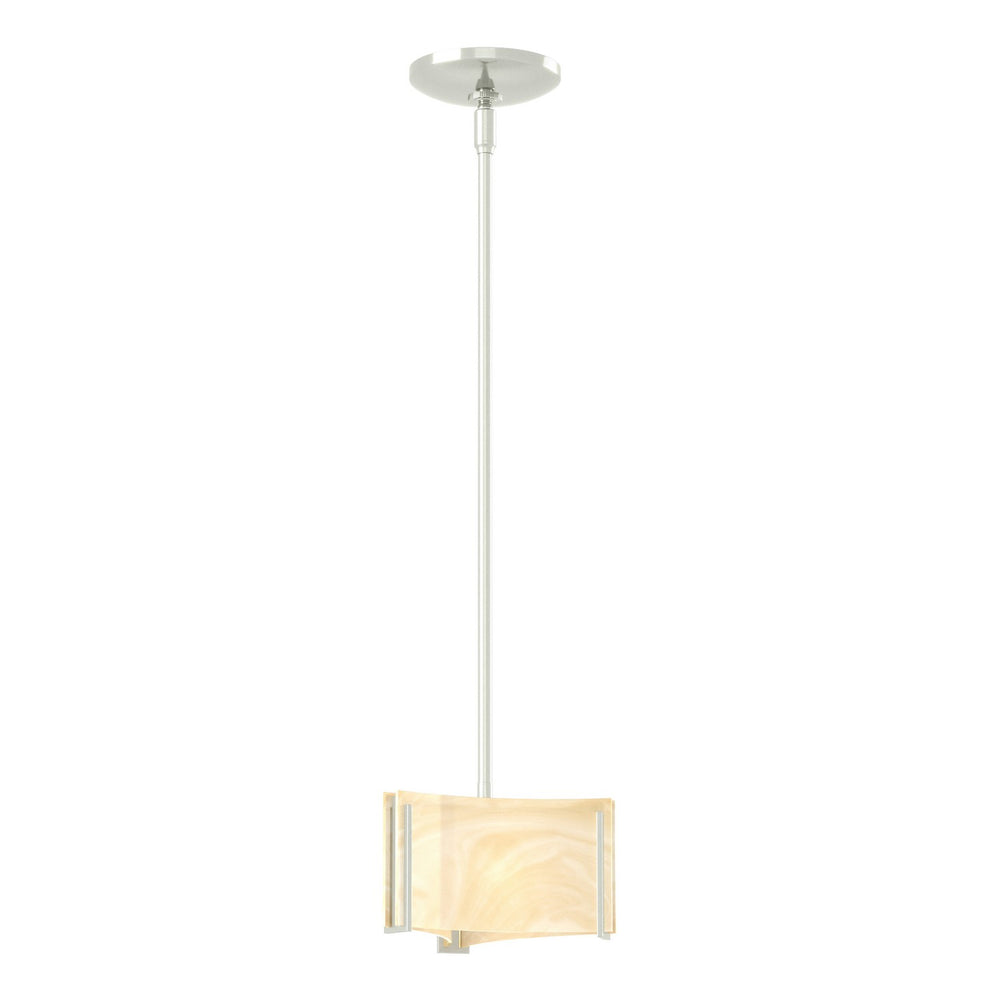 Hubbardton Forge - One Light Mini Pendant - Exos Glass - Sterling- Union Lighting Luminaires Decor