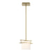Hubbardton Forge - One Light Mini Pendant - Ellipse - Modern Brass- Union Lighting Luminaires Decor