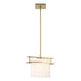Hubbardton Forge - One Light Mini Pendant - Ellipse - Modern Brass- Union Lighting Luminaires Decor