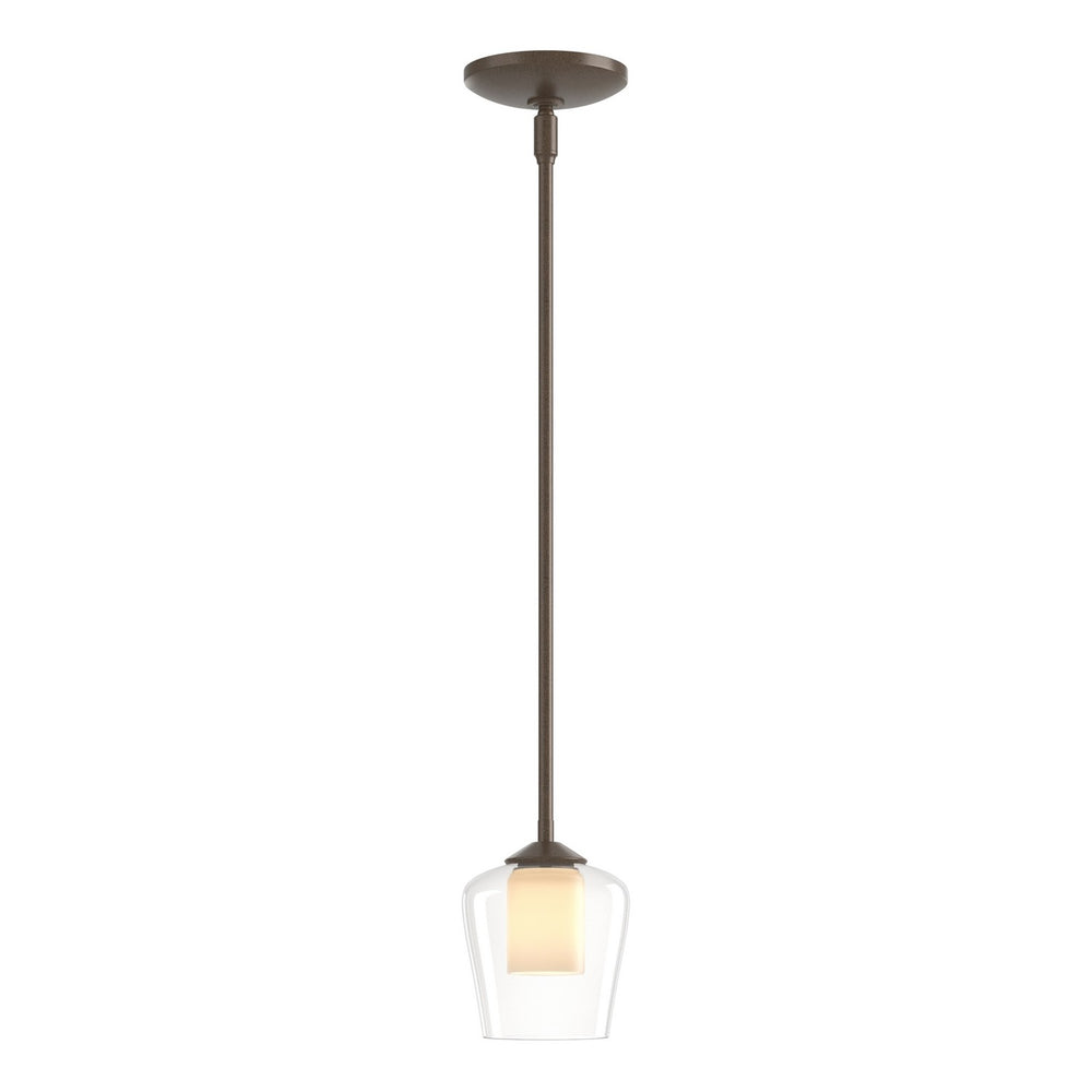 Hubbardton Forge - One Light Mini Pendant - Simple Lines - Bronze- Union Lighting Luminaires Decor