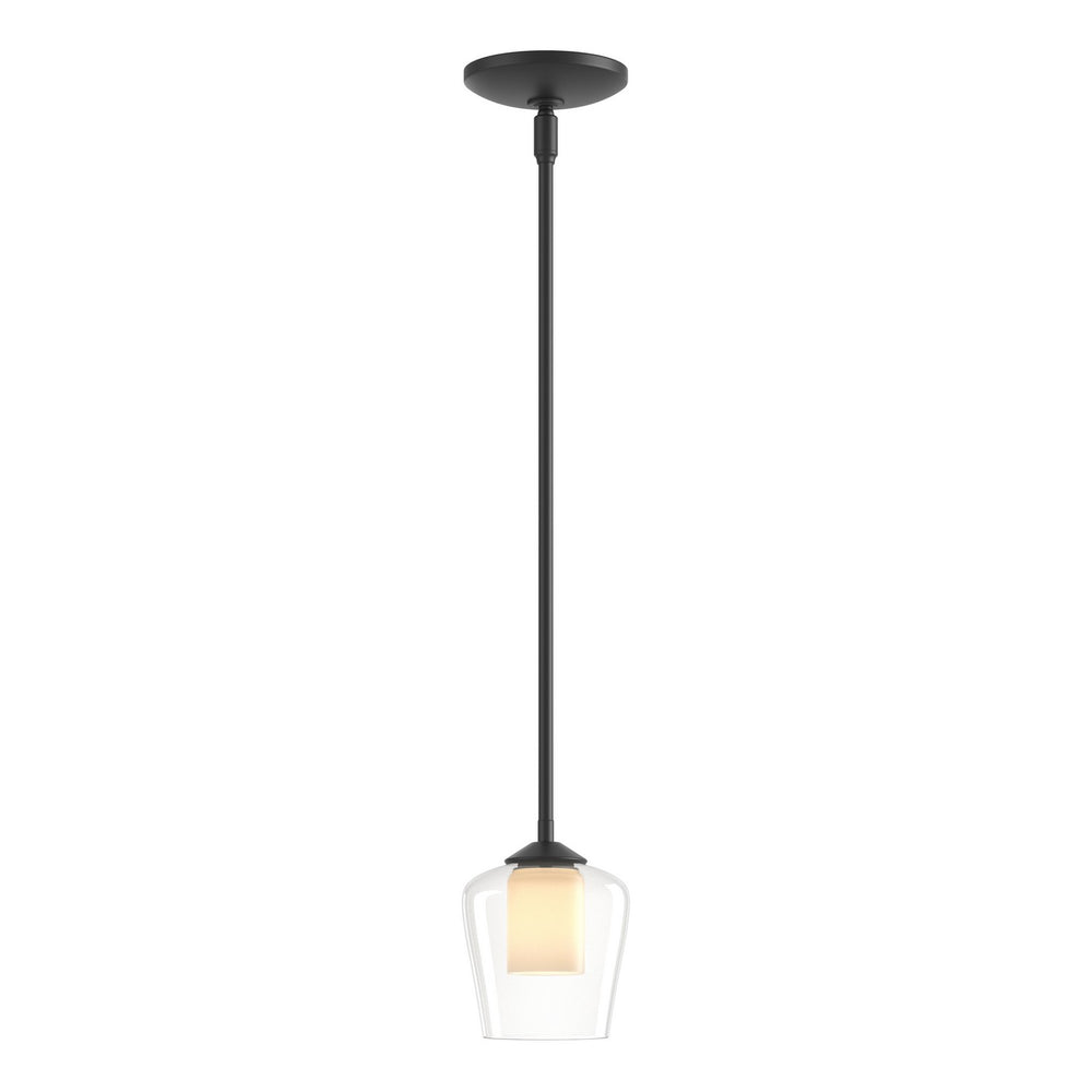 Hubbardton Forge - One Light Mini Pendant - Simple Lines - Black- Union Lighting Luminaires Decor