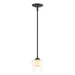 Hubbardton Forge - One Light Mini Pendant - Simple Lines - Black- Union Lighting Luminaires Decor