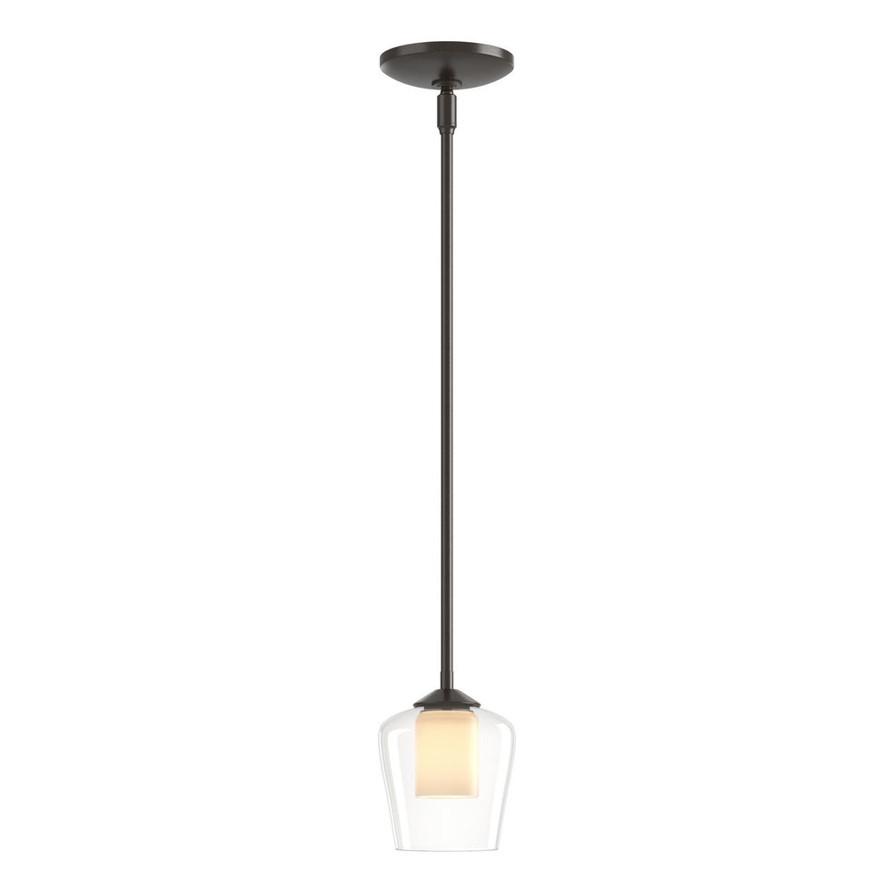 Hubbardton Forge - One Light Mini Pendant - Simple Lines - Oil Rubbed Bronze- Union Lighting Luminaires Decor