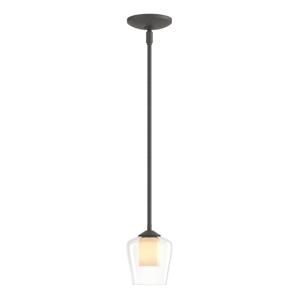 Hubbardton Forge - One Light Mini Pendant - Simple Lines - Natural Iron- Union Lighting Luminaires Decor