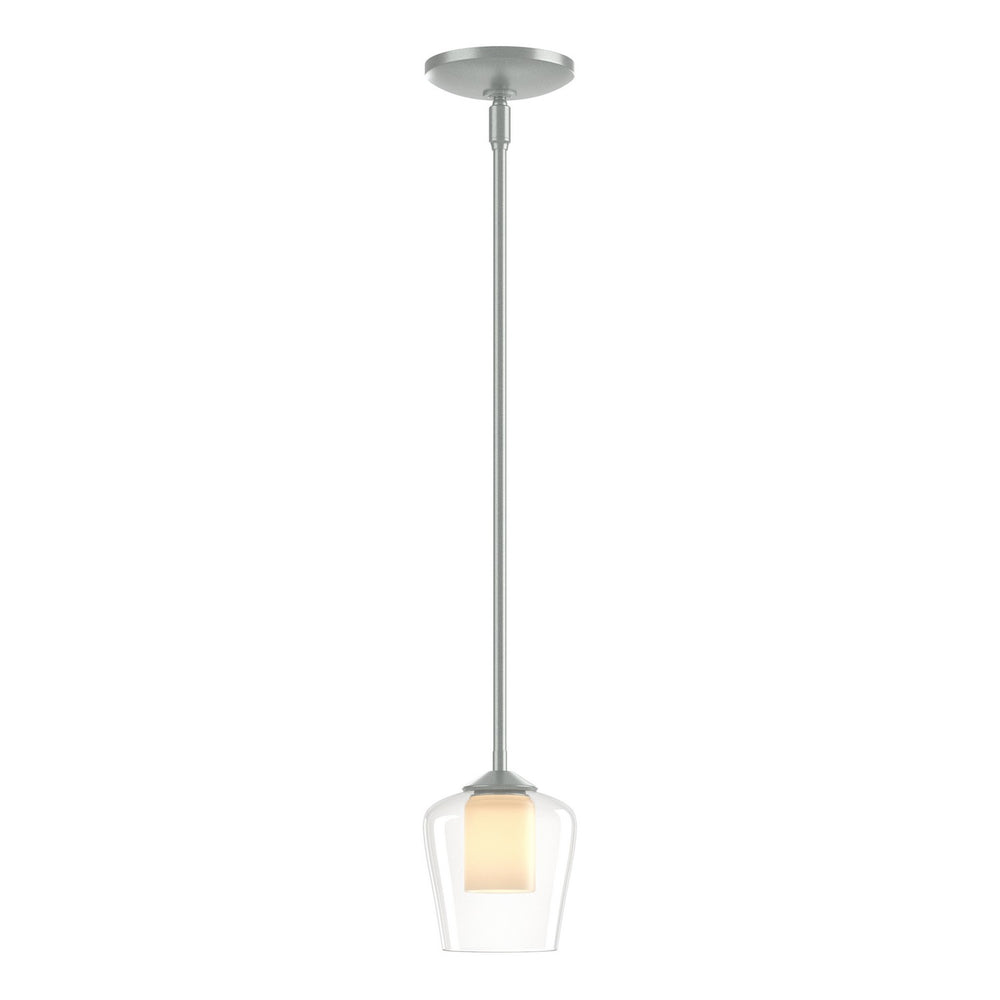 Hubbardton Forge - One Light Mini Pendant - Simple Lines - Vintage Platinum- Union Lighting Luminaires Decor