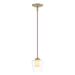 Hubbardton Forge - One Light Mini Pendant - Simple Lines - Soft Gold- Union Lighting Luminaires Decor
