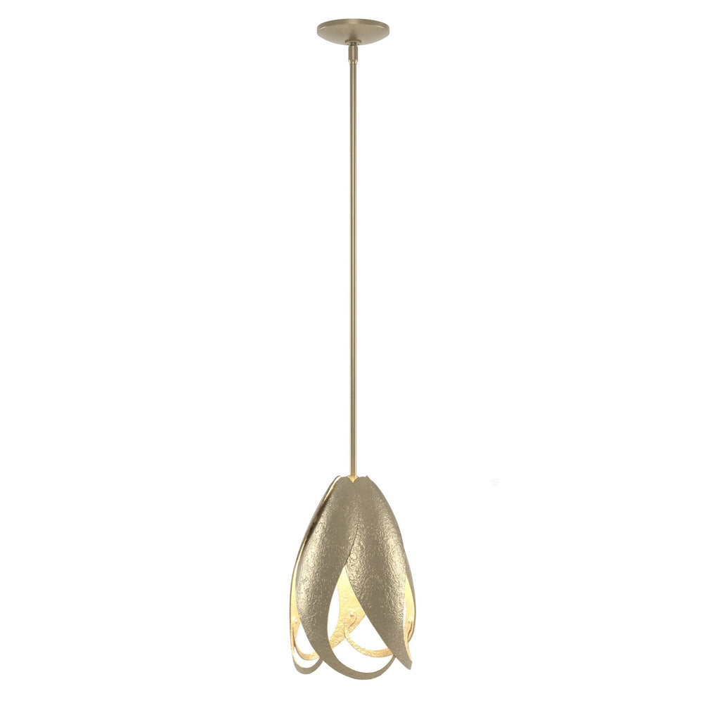 Hubbardton Forge - One Light Mini Pendant - Pental - Soft Gold- Union Lighting Luminaires Decor