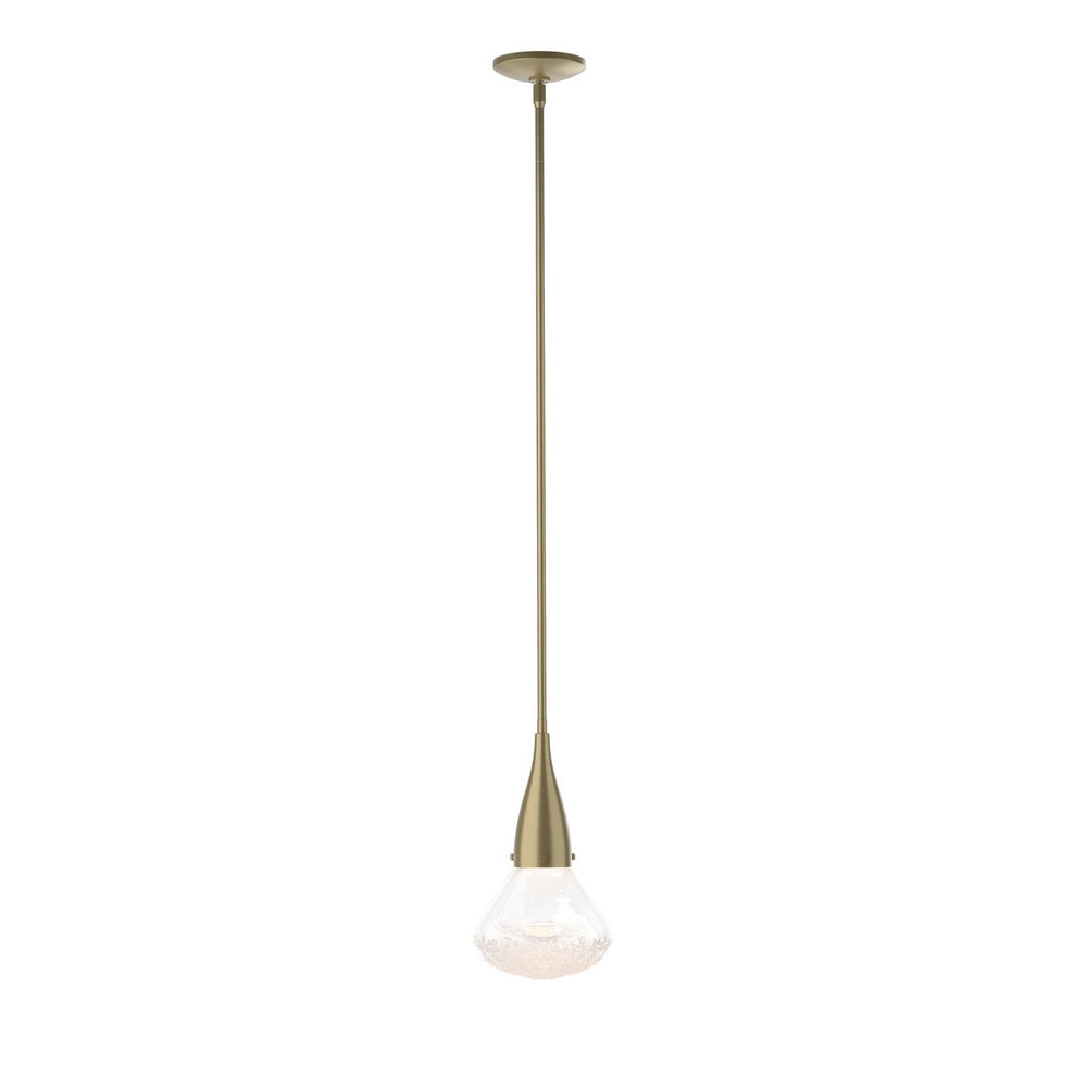 Hubbardton Forge - One Light Mini Pendant - Fritz - Soft Gold- Union Lighting Luminaires Decor