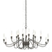 Hubbardton Forge - 20 Light Chandelier - Lisse - Dark Smoke- Union Lighting Luminaires Decor