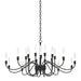 Hubbardton Forge - 20 Light Chandelier - Lisse - Black- Union Lighting Luminaires Decor