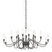 Hubbardton Forge - 20 Light Chandelier - Lisse - Natural Iron- Union Lighting Luminaires Decor