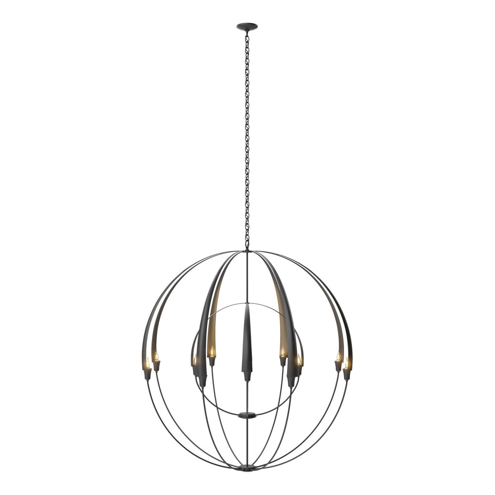 Hubbardton Forge - 12 Light Chandelier - Cirque - Black- Union Lighting Luminaires Decor
