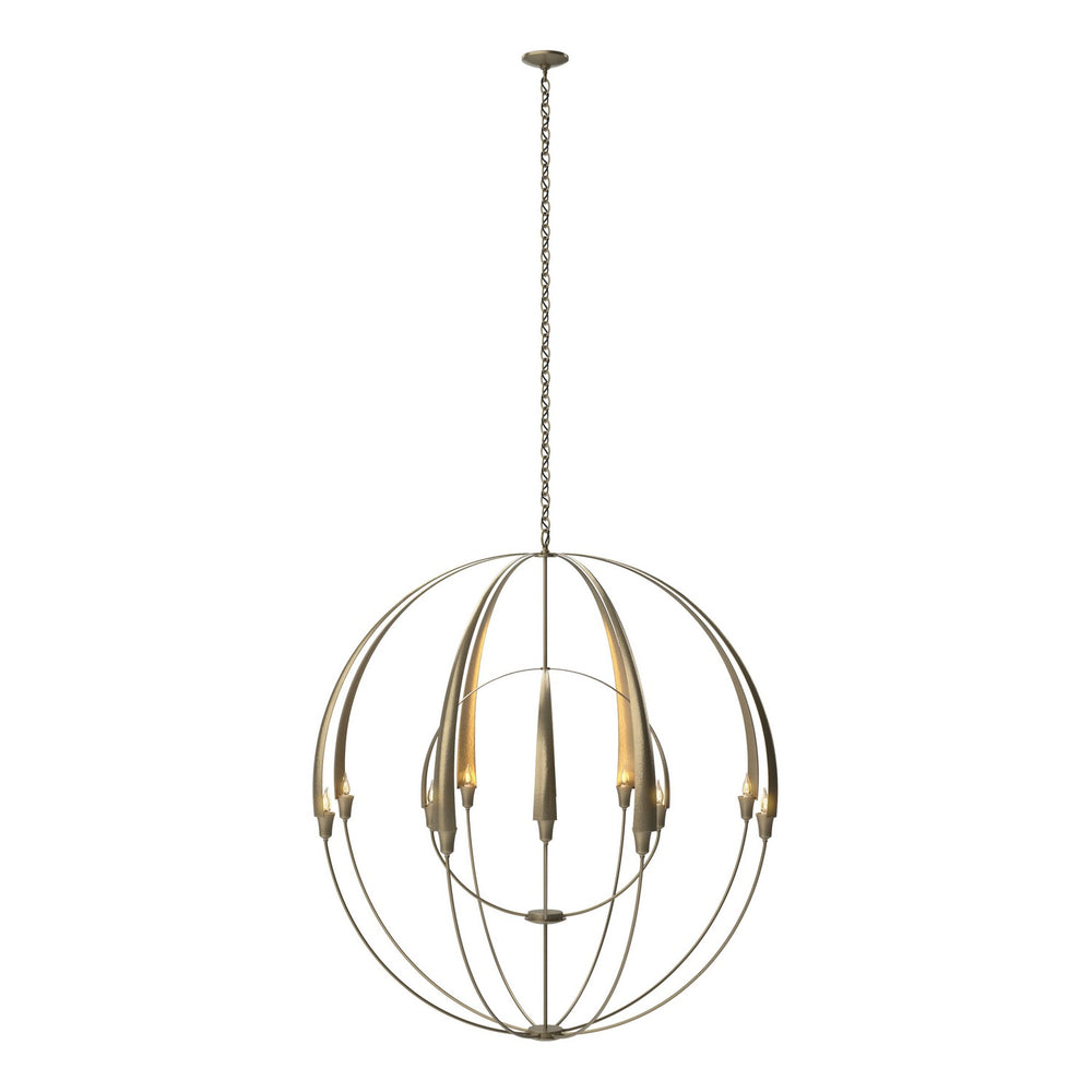 Hubbardton Forge - 12 Light Chandelier - Cirque - Soft Gold- Union Lighting Luminaires Decor