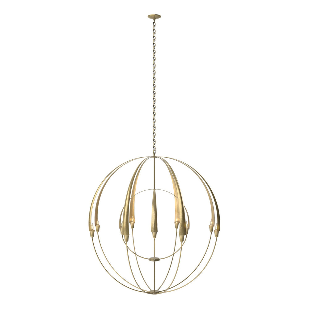 Hubbardton Forge - 12 Light Chandelier - Cirque - Modern Brass- Union Lighting Luminaires Decor