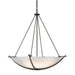 Hubbardton Forge - Three Light Chandelier - Compass - Bronze- Union Lighting Luminaires Decor