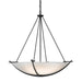 Hubbardton Forge - Three Light Chandelier - Compass - Black- Union Lighting Luminaires Decor