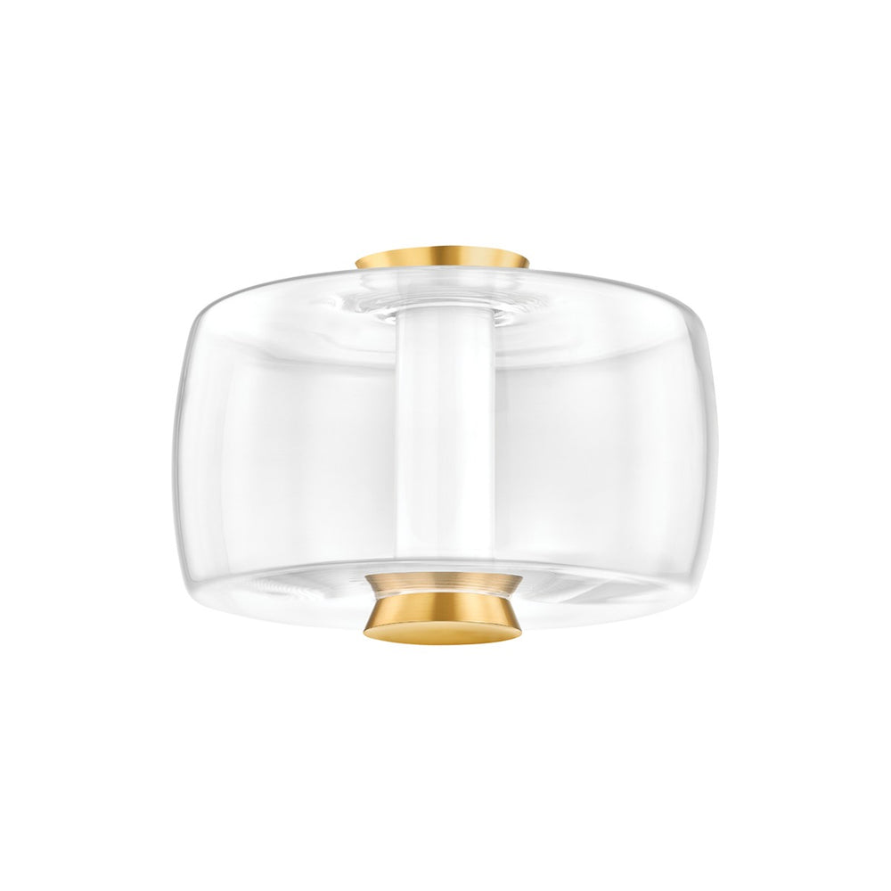 Hudson Valley Canada - LED Flush Mount - Beau - Aged Brass- Union Lighting Luminaires Decor