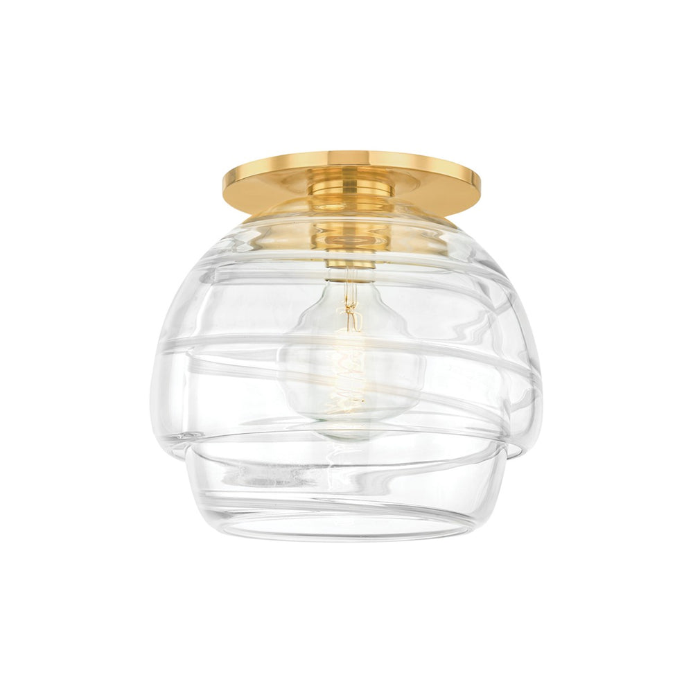 Hudson Valley Canada - One Light Flush Mount - Montvale - Aged Brass- Union Lighting Luminaires Decor