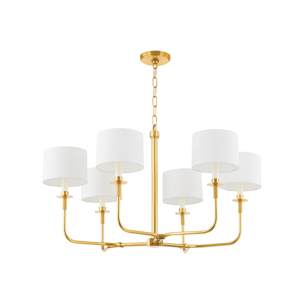 Hudson Valley Canada - Six Light Chandelier - Paramus - Aged Brass- Union Lighting Luminaires Decor