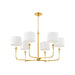 Hudson Valley Canada - Six Light Chandelier - Paramus - Aged Brass- Union Lighting Luminaires Decor