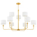 Hudson Valley Canada - Eight Light Chandelier - Paramus - Aged Brass- Union Lighting Luminaires Decor
