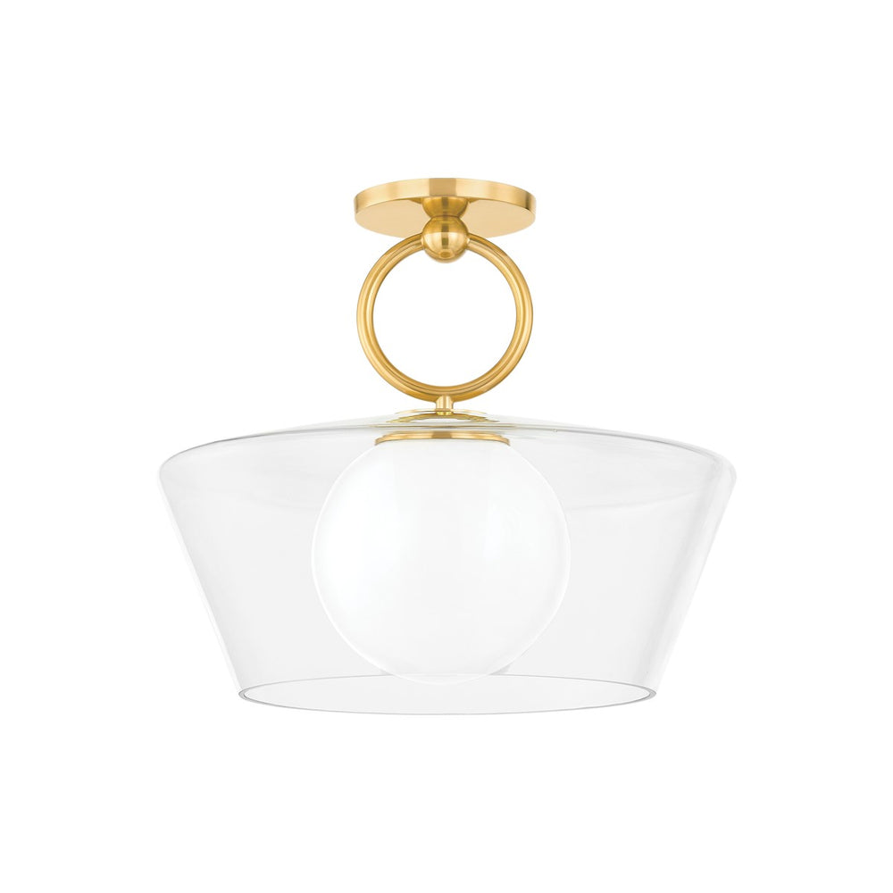 Hudson Valley Canada - One Light Pendant - Elmsford - Aged Brass- Union Lighting Luminaires Decor