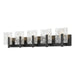 Hubbardton Forge - Five Light Bath Sconce - Arc - Black- Union Lighting Luminaires Decor