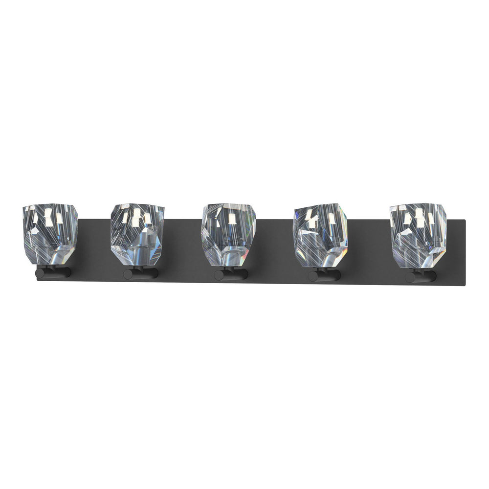 Hubbardton Forge - Five Light Bath Sconce - Gatsby - Black- Union Lighting Luminaires Decor