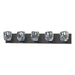 Hubbardton Forge - Five Light Bath Sconce - Gatsby - Black- Union Lighting Luminaires Decor