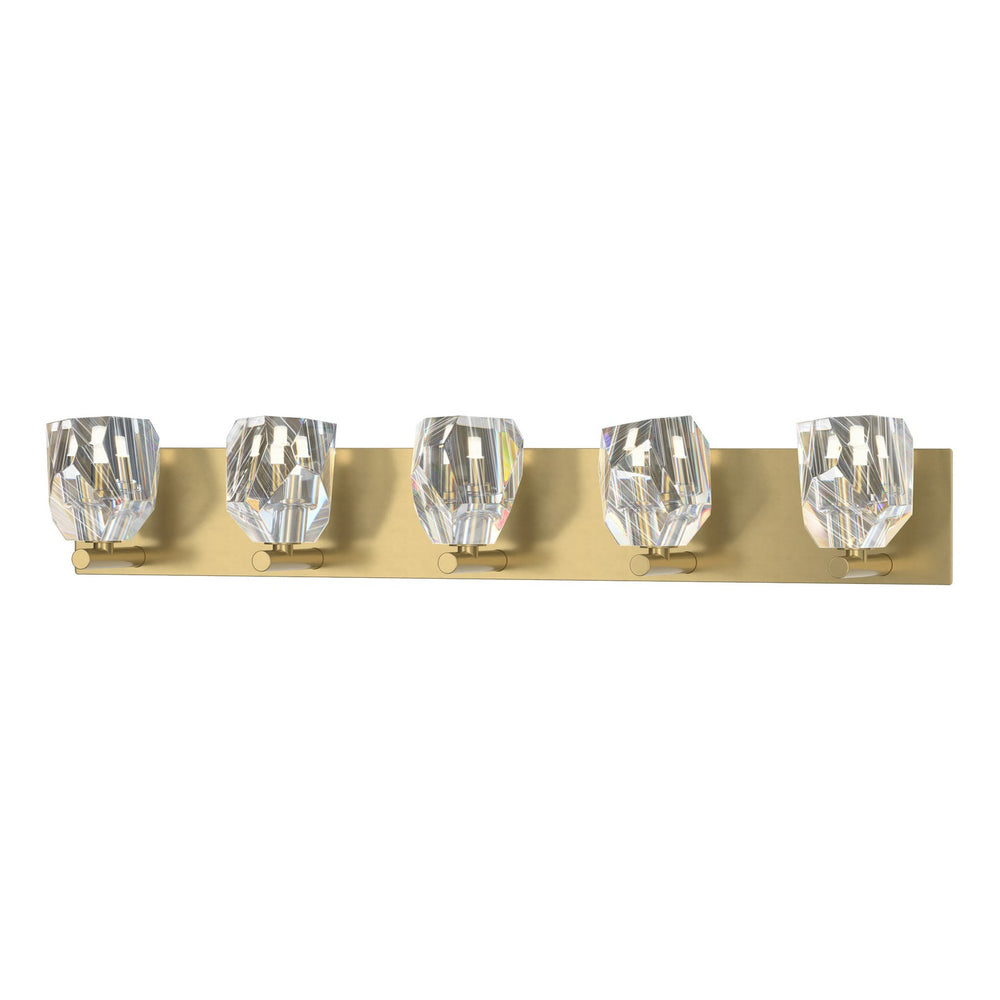 Hubbardton Forge - Five Light Bath Sconce - Gatsby - Modern Brass- Union Lighting Luminaires Decor