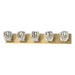 Hubbardton Forge - Five Light Bath Sconce - Gatsby - Modern Brass- Union Lighting Luminaires Decor