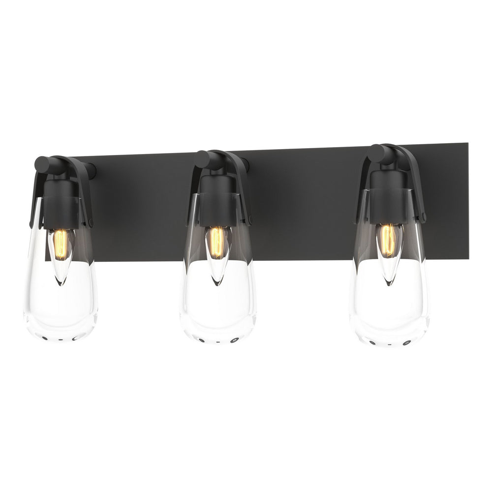 Hubbardton Forge - Three Light Bath Sconce - Eos - Black- Union Lighting Luminaires Decor