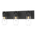 Hubbardton Forge - Three Light Bath Sconce - Eos - Black- Union Lighting Luminaires Decor