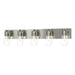 Hubbardton Forge - Five Light Bath Sconce - Eos - Sterling- Union Lighting Luminaires Decor