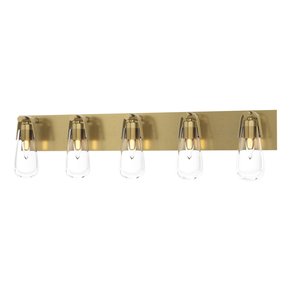 Hubbardton Forge - Five Light Bath Sconce - Eos - Modern Brass- Union Lighting Luminaires Decor
