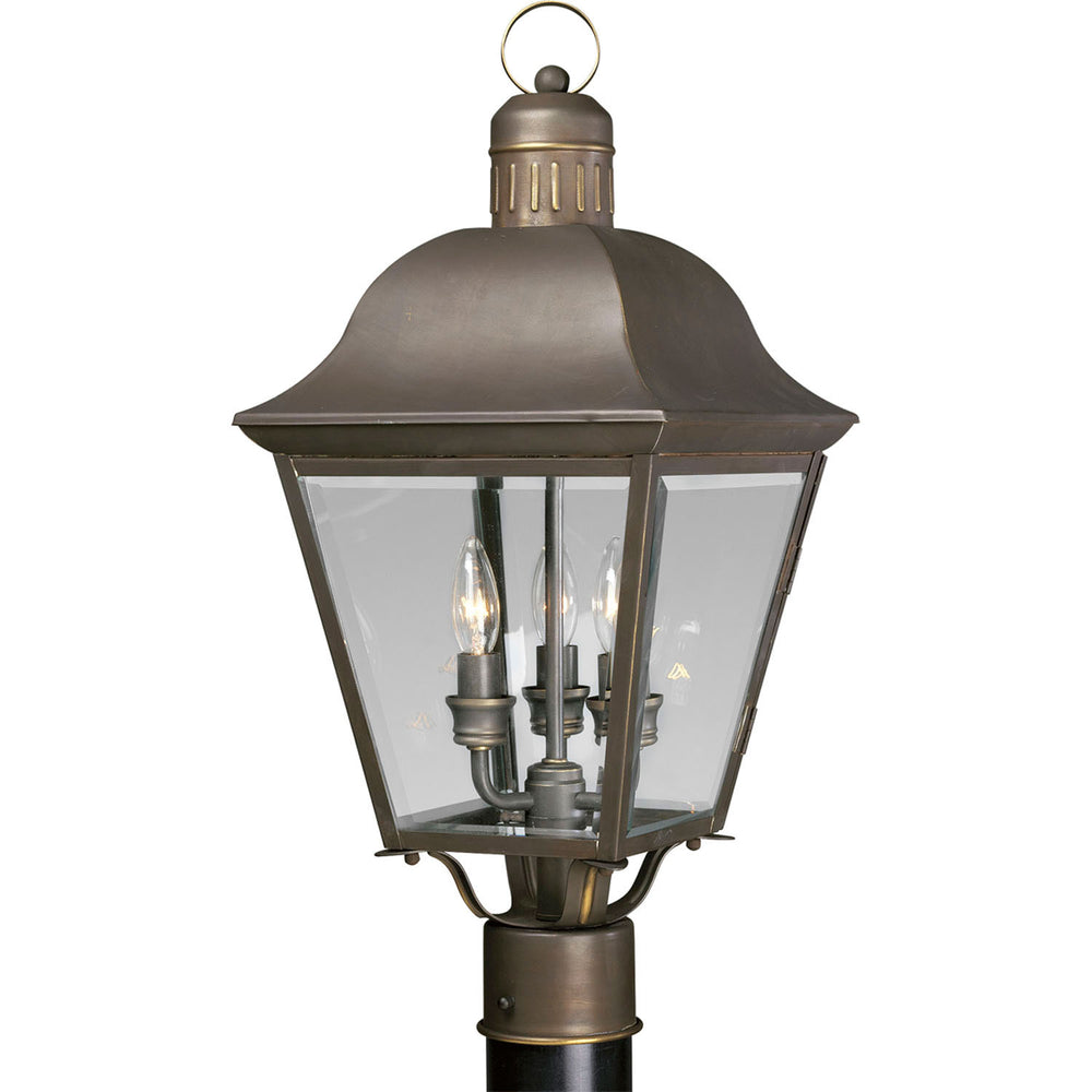 Progress Canada - Three Light Post Lantern - Andover - Antique Bronze- Union Lighting Luminaires Decor