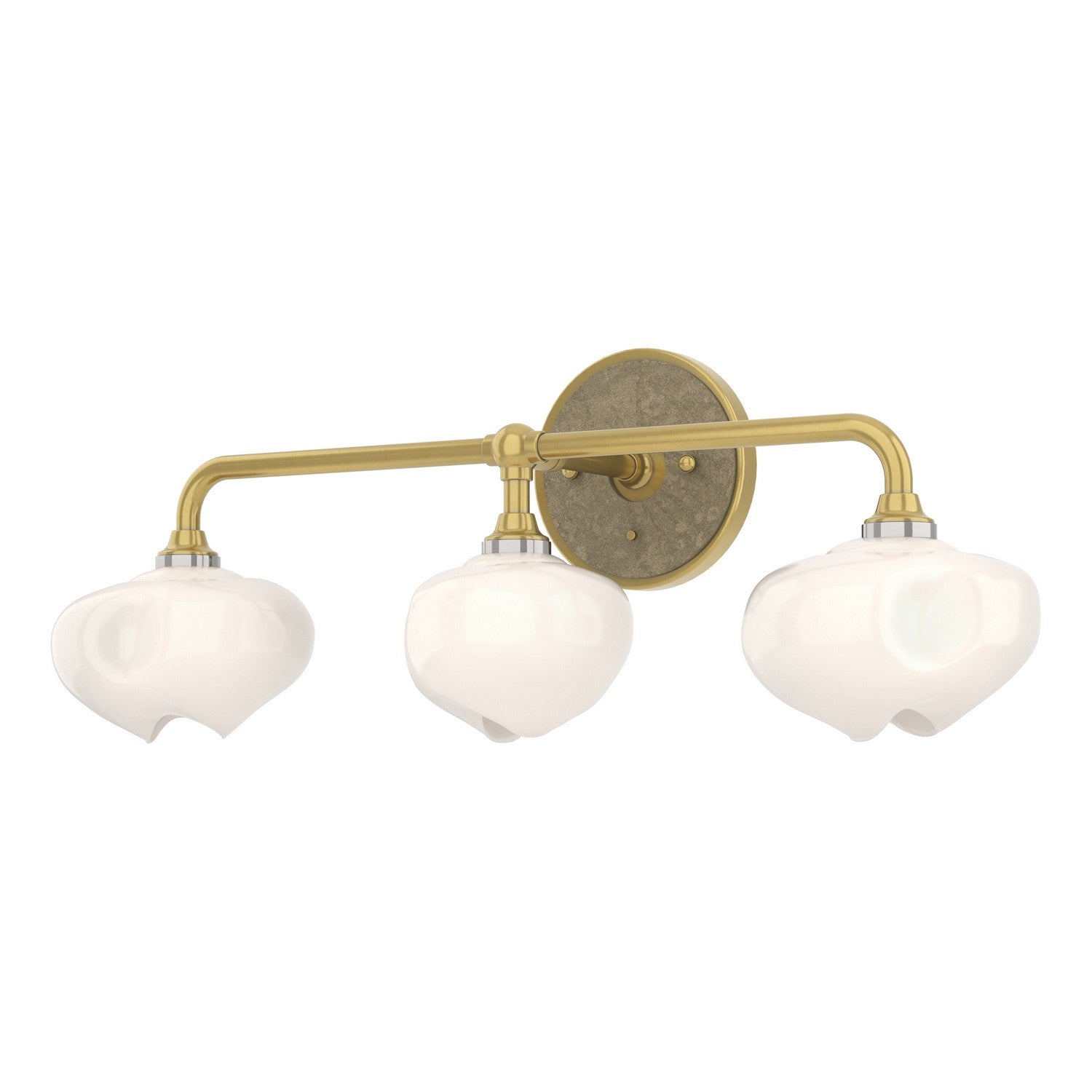 Hubbardton Forge - Three Light Bath Sconce - Ume - Modern Brass- Union Lighting Luminaires Decor