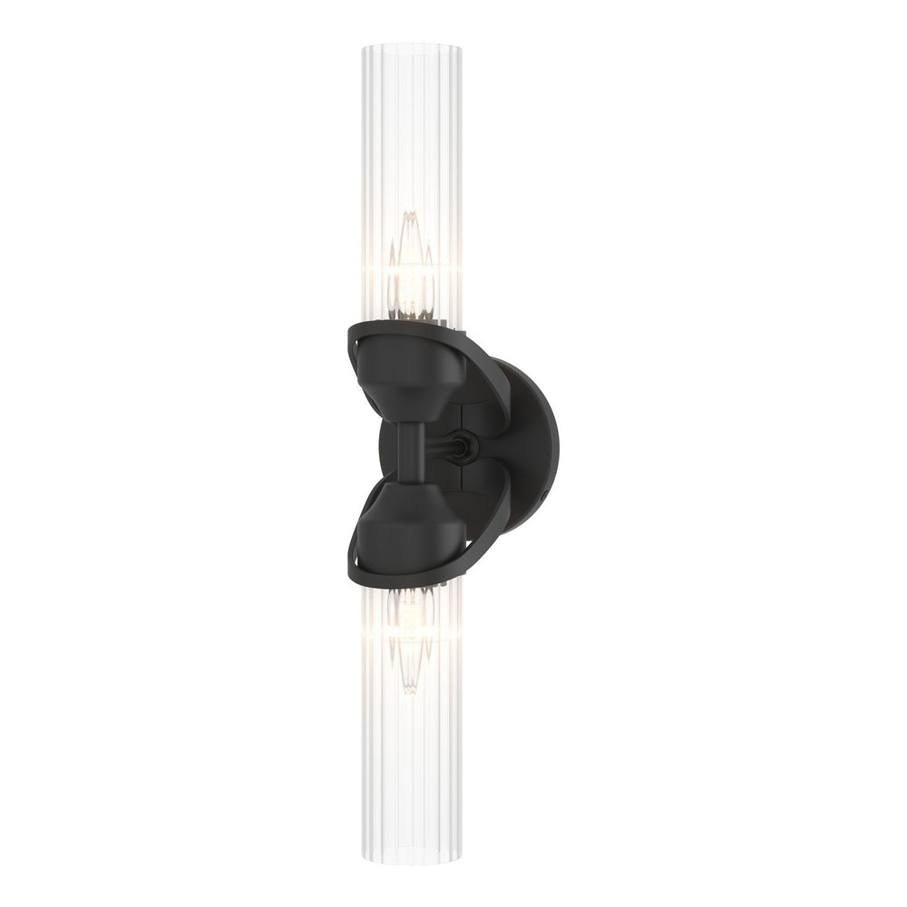 Hubbardton Forge - Two Light Bath Sconce - Bow - Black- Union Lighting Luminaires Decor