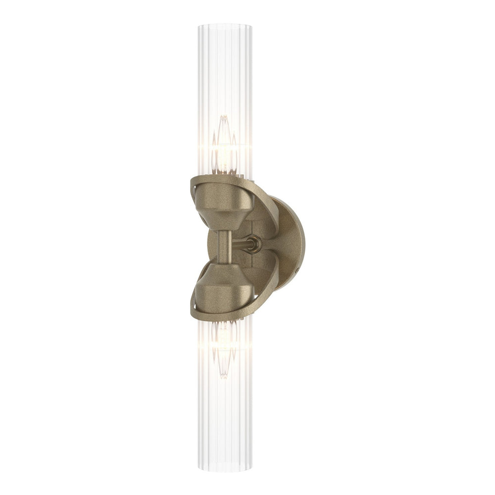 Hubbardton Forge - Two Light Bath Sconce - Bow - Soft Gold- Union Lighting Luminaires Decor