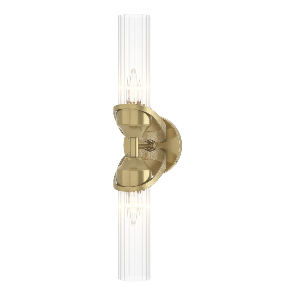 Hubbardton Forge - Two Light Bath Sconce - Bow - Modern Brass- Union Lighting Luminaires Decor