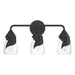 Hubbardton Forge - Three Light Bath Sconce - Lapas - Black- Union Lighting Luminaires Decor