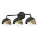 Hubbardton Forge - Three Light Bath Sconce - Brooklyn - Black- Union Lighting Luminaires Decor